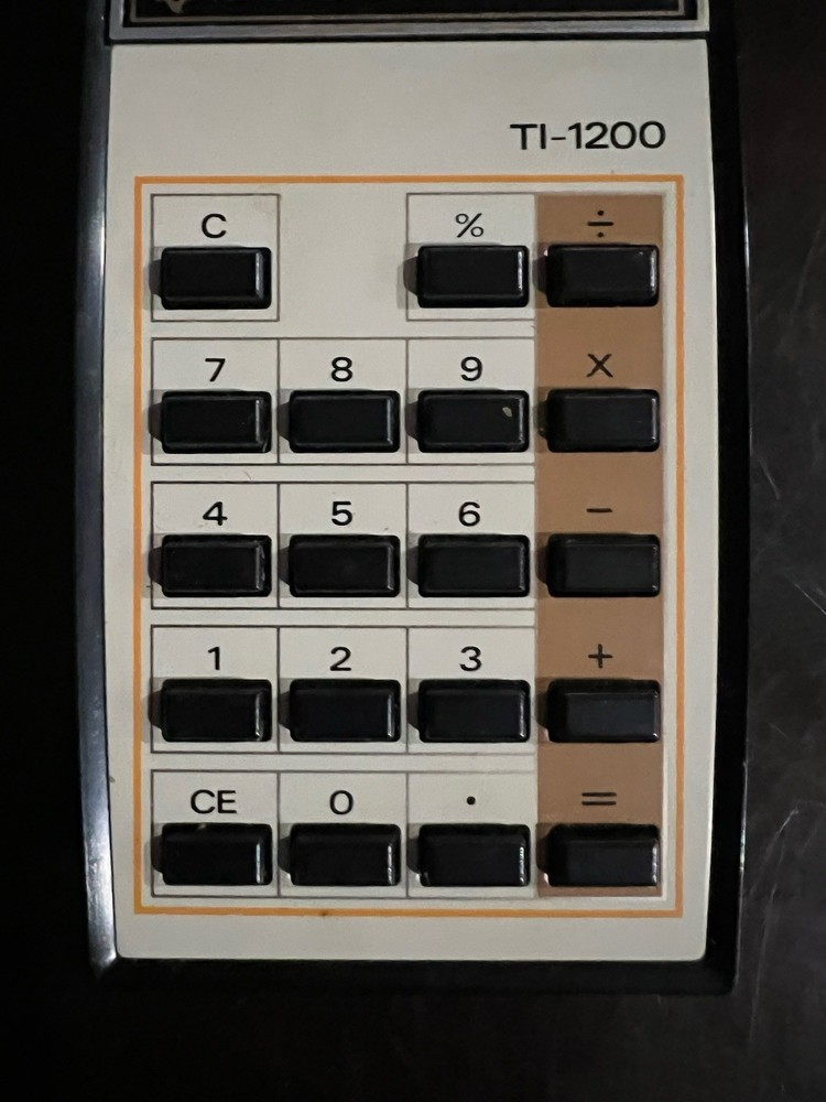 Vintage Texas Instruments TI-1200 Calculator with Box Tested