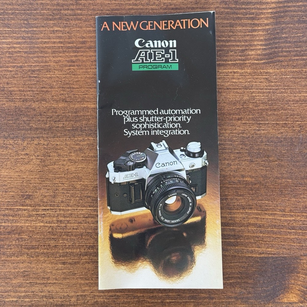 Original Canon AE-1 Program Camera Brochure 1982 Edition - Excellent