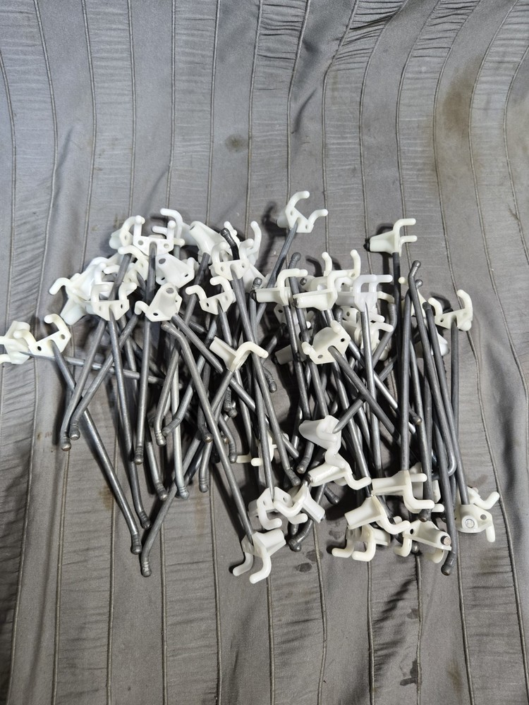 Peg Board Hooks 7 Inch 50 Pack - Steel & Plastic