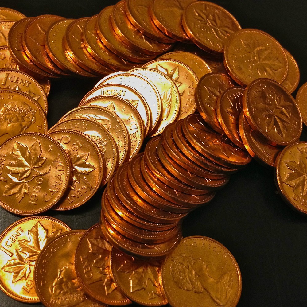 1966 Brilliant Uncirculated Penny Rolls - Full Red