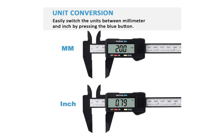 Electronic Micrometer Digital Caliper Large LCD Screen 0-6" Calipers Measuring
