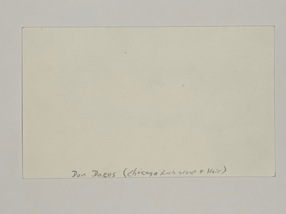 Don Dacus Actor Musician Signed 3x5 Index Card Cut BAS Authenticated