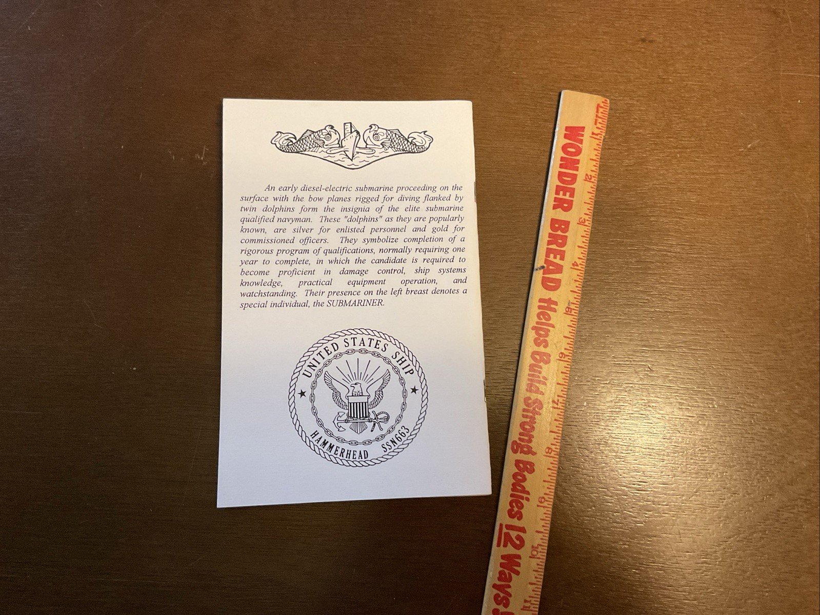 Inactivation Ceremony USS HAMMERHEAD SSN 663 Handout Pamphlet Vintage