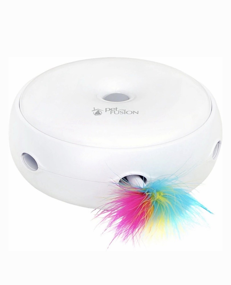 PetFusion Interactive Cat Toy Rotating Feather Battery Operated Auto-Off