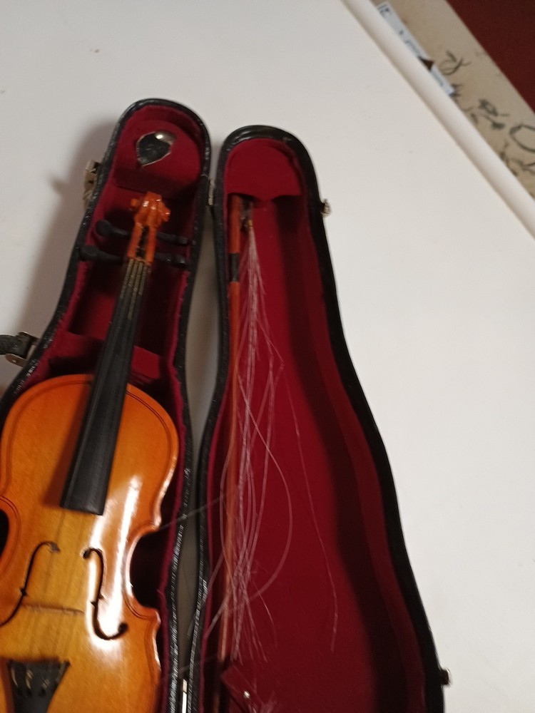 Miniature Violin with Case and Bow