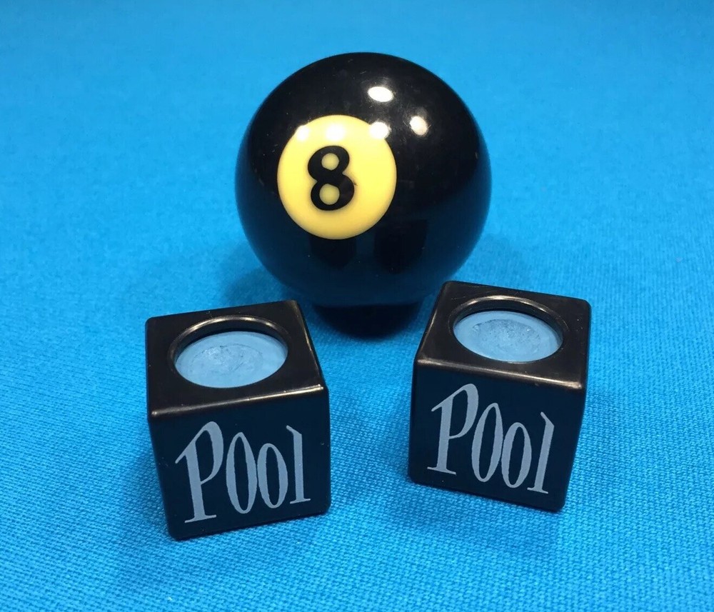 ( 2) Billiard Pool Cue Chalk Box Holder " Pool “