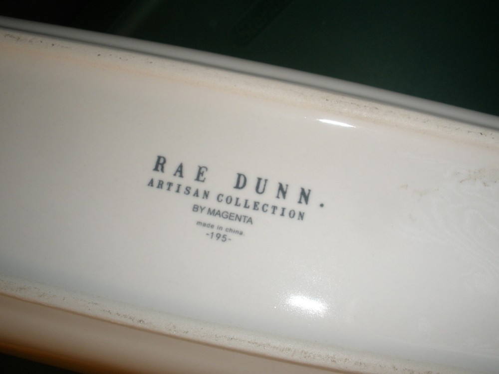 Rae Dunn Divided Ceramic Trinket Tray Dish MAKE TODAY COUNT, 123 EUC