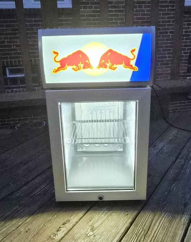 Authentic Red Bull "baby cooler" LED mini fridge