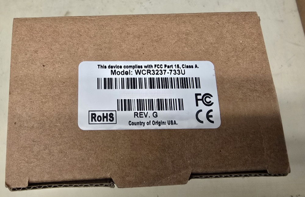 Brand New - IDTECH WCR3237-733U OMNI Mag Stripe & Bar Code COMBO READER (wr5b)