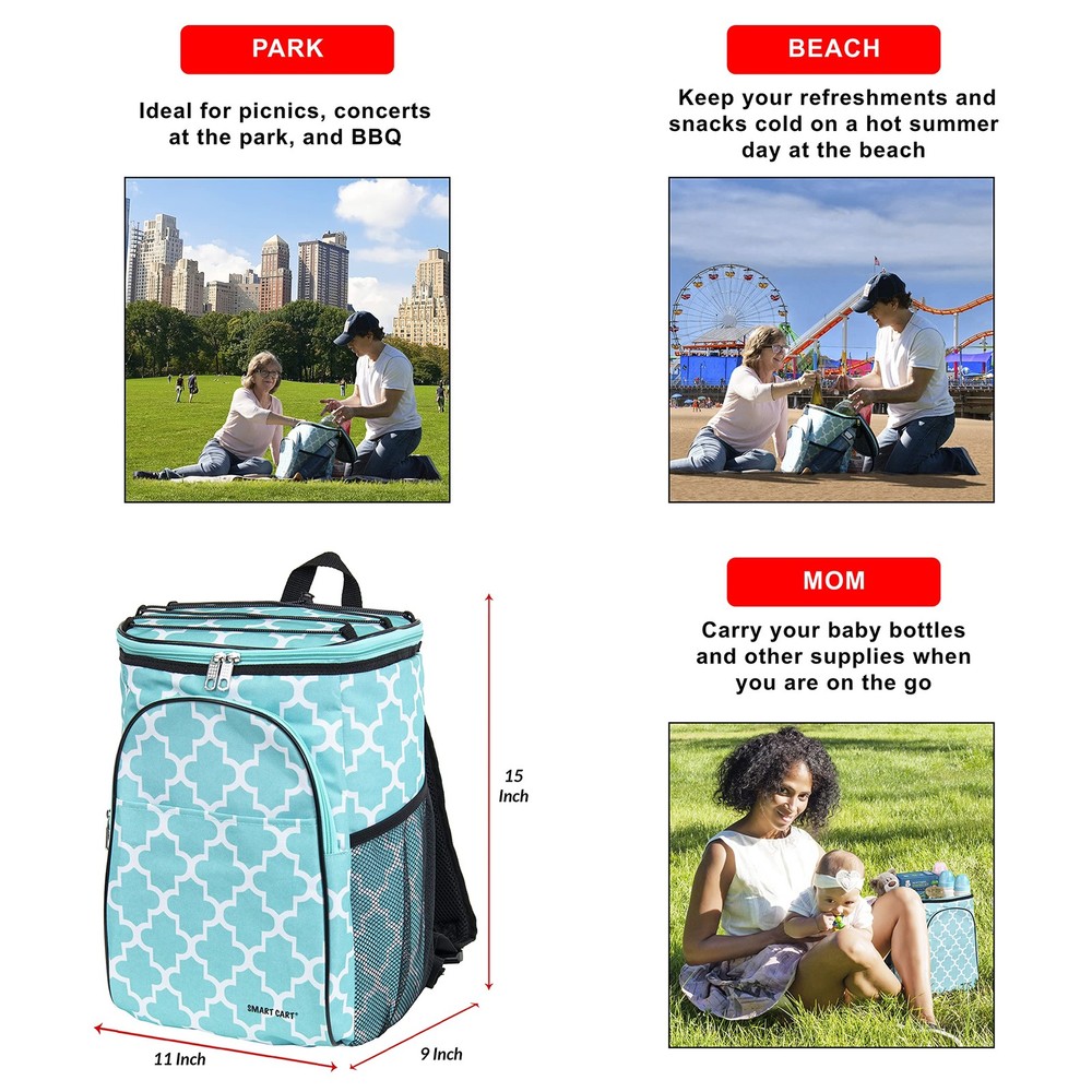 Ultra Compact Cooler Smart Cart Backpack