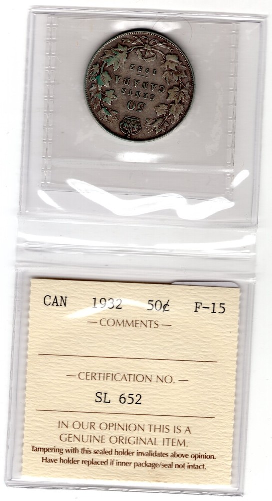 CAN 1932 50 cent F15
