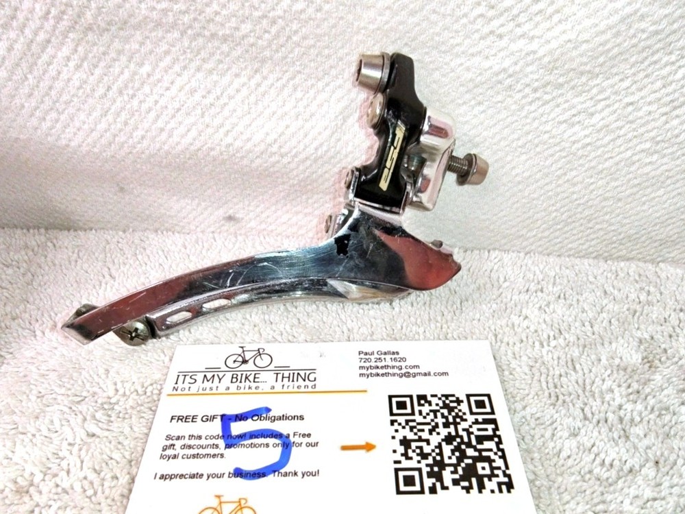 FSA Double Front Derailleur | 10-Speed | Braze-On Bottom-Pull | Chrome