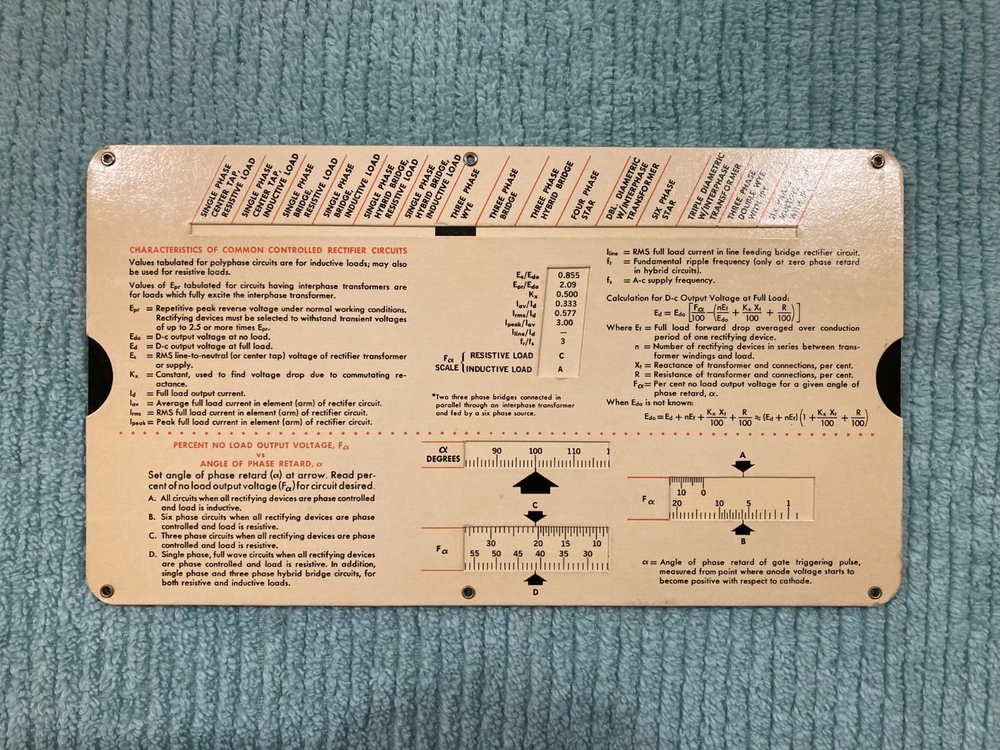 Vintage: International Rectifier Silicon Controlled Rectifier Selector 1965