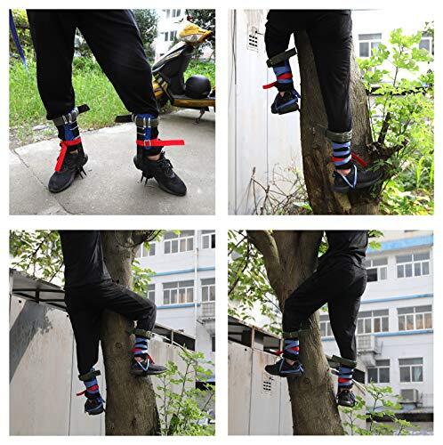 W/Safety Belt Tree/Pole Climbing Spike Set Strap Rope Stainless Adjustable