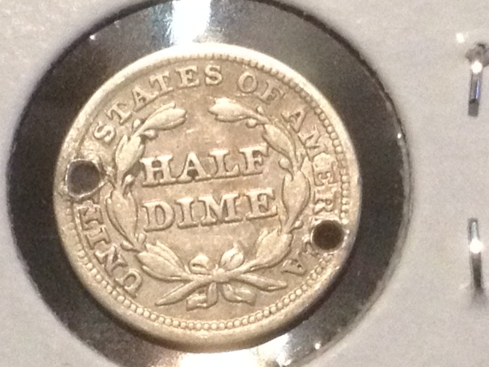 1853 H10C Arrows Liberty Seated Half Dime