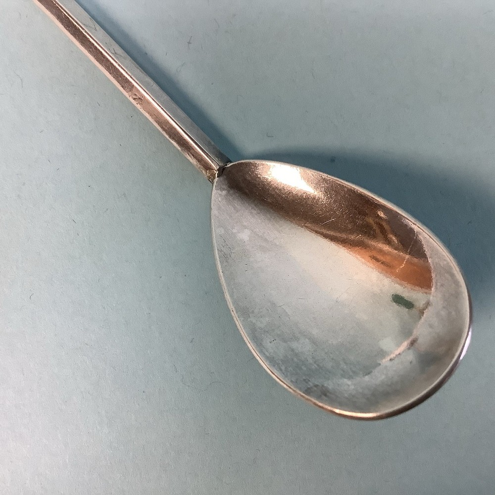 Poland Silver .800 Spoon with Modernist Design 5.5” L