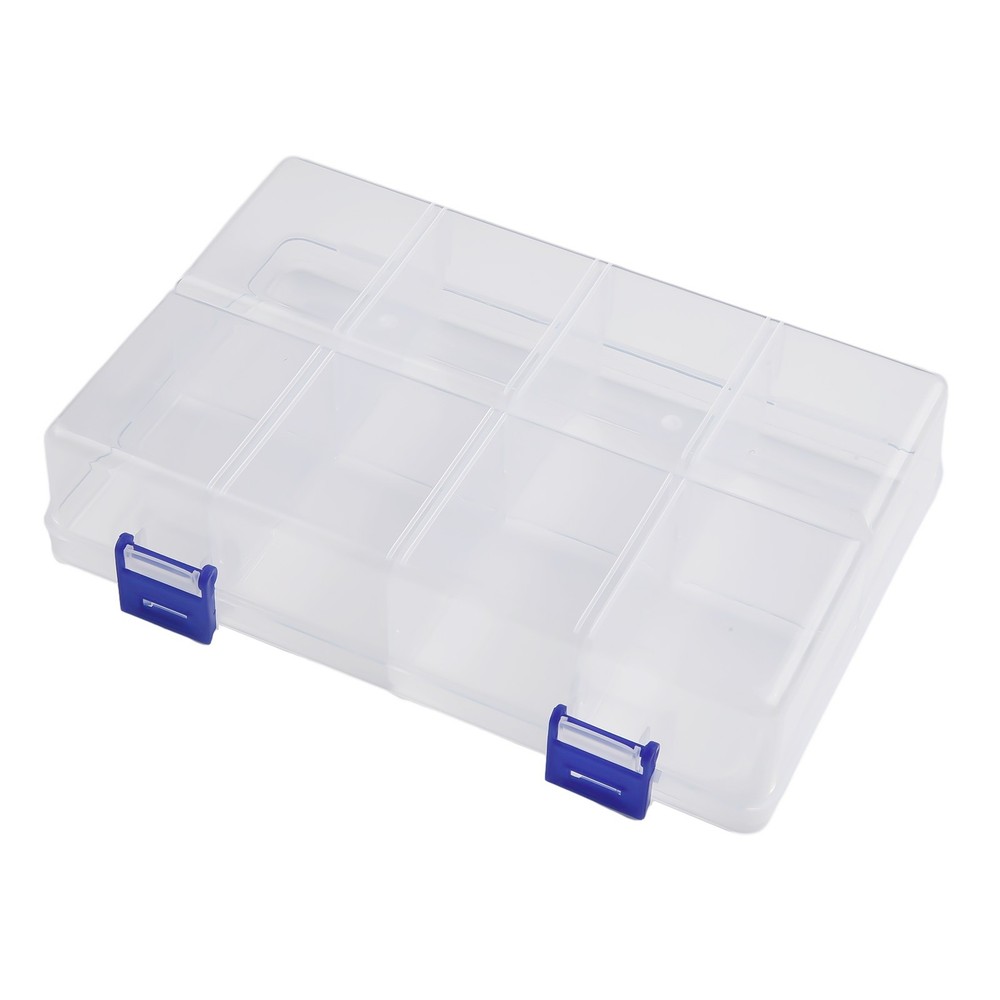 Storage Box Container 8 Grids Adjustable Compartment Display Organizer