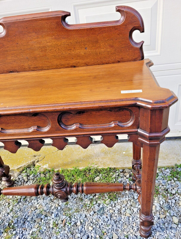 ANTIQUE WALNUT AMERICAN GOTHIC CONSOLE / SERVER
