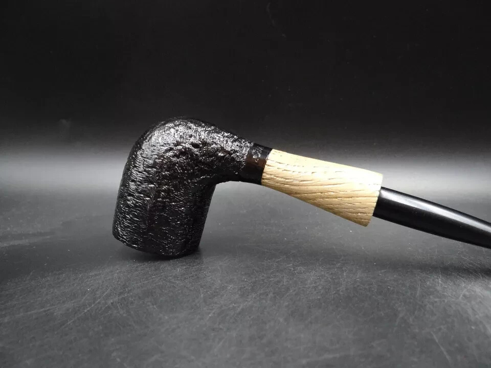 TURKIEWICZ BLACK OAK (MORTA) HAND MADE FANCY BILLIARD PIPE 5D