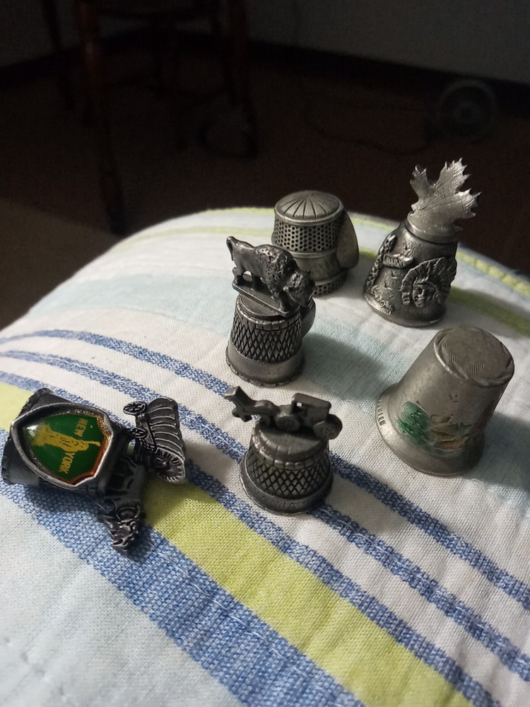 Pewter Thimbles Lot