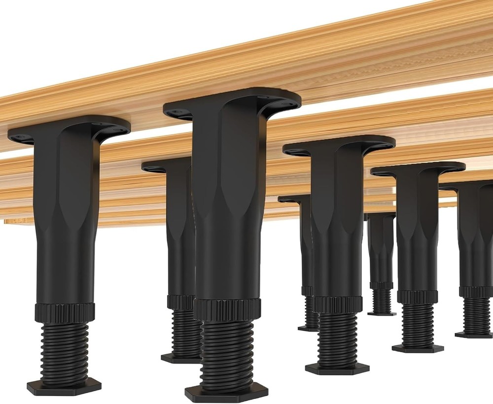 8 PCS Adjustable Bed Frame Support Legs, Heavy Duty Replacement Bed Legs Kit ...