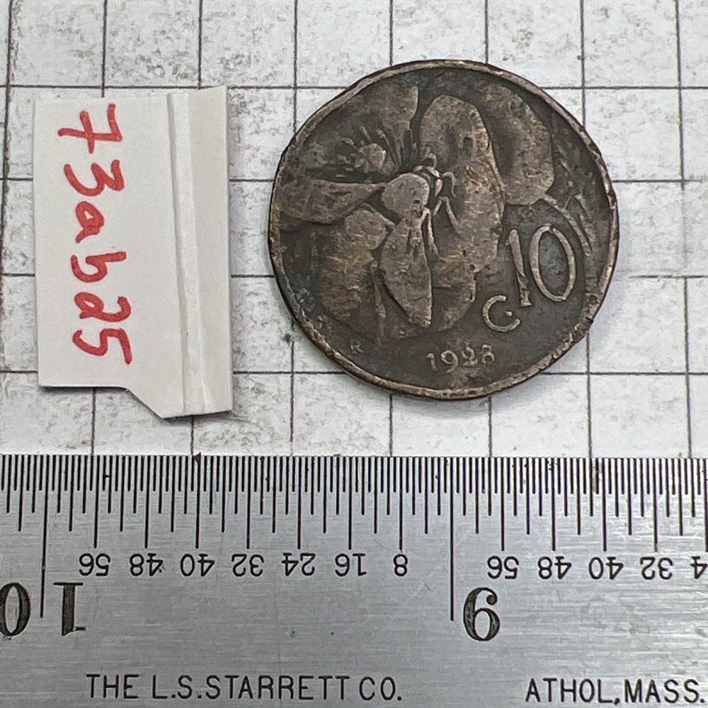 1928 Italy 10 Centesimi Foreign Coin