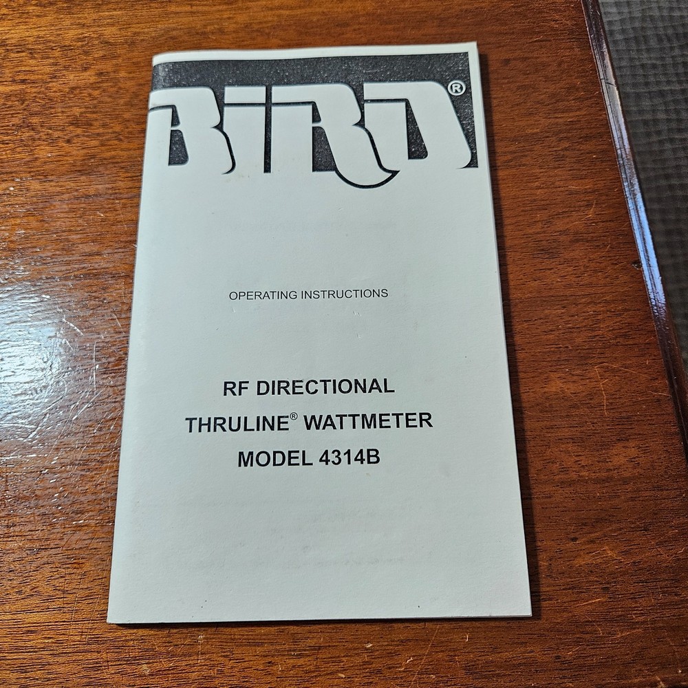 Bird 4314B Thruline RF Directional Wattmeter with 4 elements & accessories