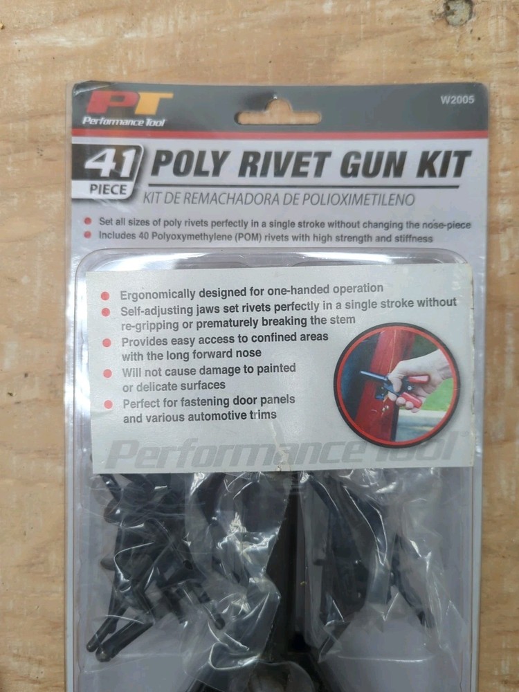 NEW Performance Tool W2005 Poly Rivet Gun Kit