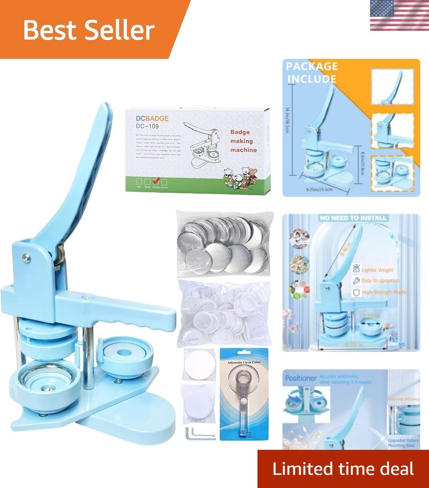Button Maker Machine, Button Pin Maker 3rd Gen Installation-Free DIY, Button ...