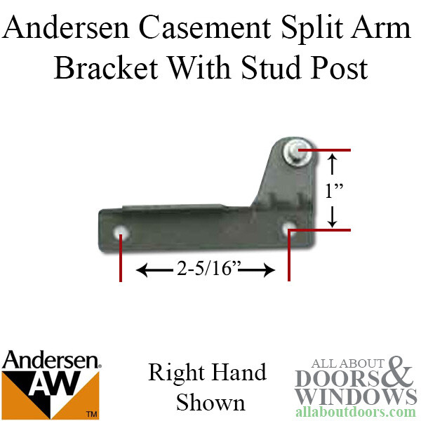 Andersen Window - Split Arm Bracket With Stud post 7198-14 - R H