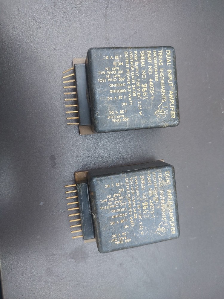 2 Vintage Texas Instruments Dual Input Amplifiers
