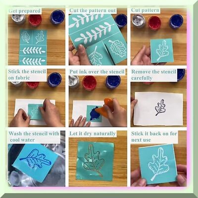 2-Piece Self-Adhesive Silk Screen Printing Kit for DIY Projects