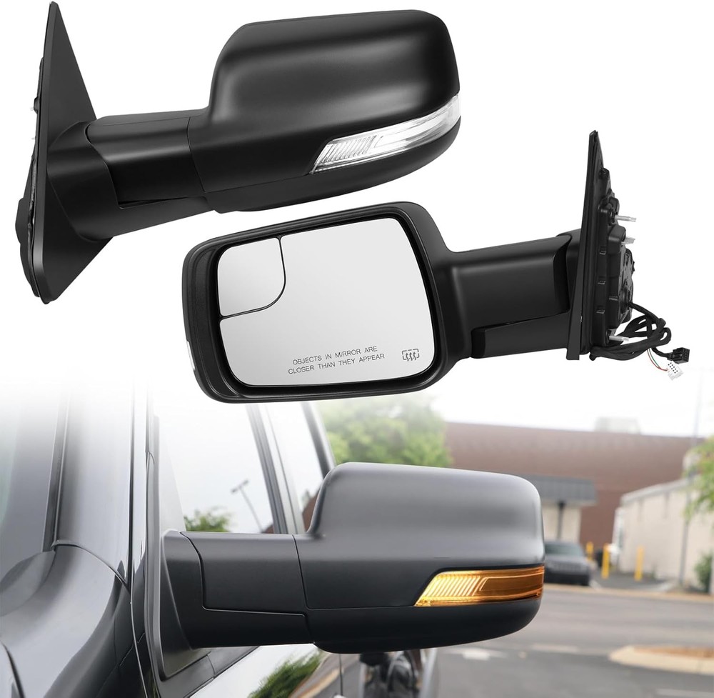 For Ram 1500 2019-2024 Mirror Heated Power Folding Driver Left Side 68462769AB