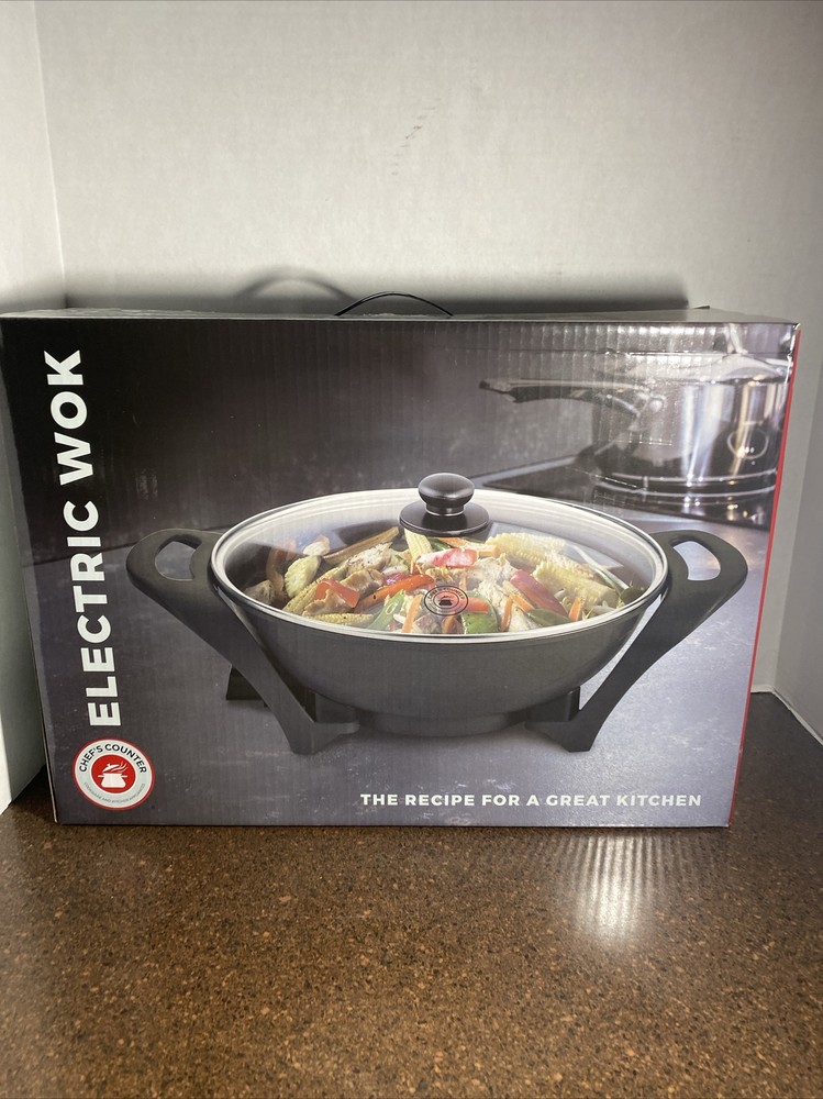 Chef's Counter Electric Wok CC-224 2 Layer Nonstick Coating