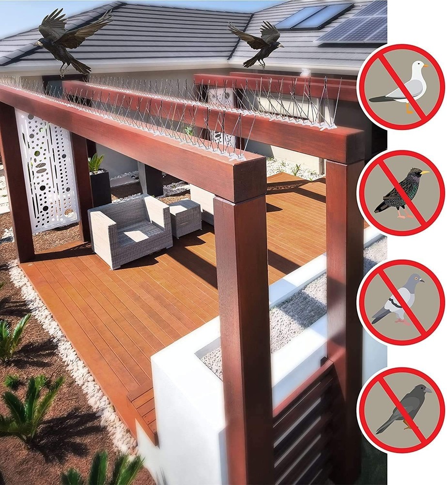 Durable Stainless Steel Bird Spikes - 10ft Coverage & Easy Installation Included