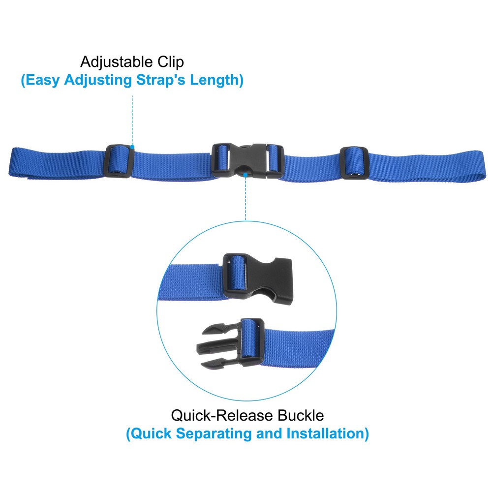 Backpack Belt Strap, Waist Strap with Quick-Release Buckle, Blue