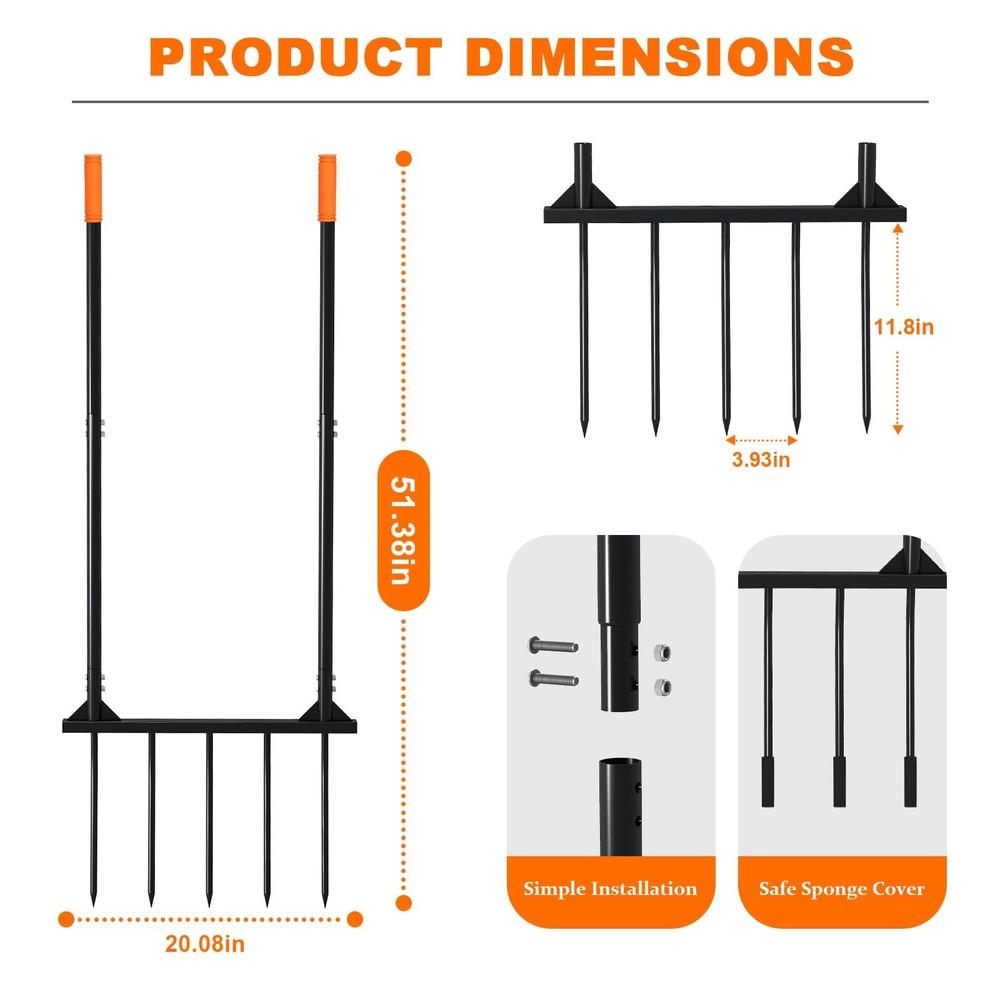 Broad Fork Garden Tool, Ergonomic Design - for Farms, Gardens, Vegetable plot...