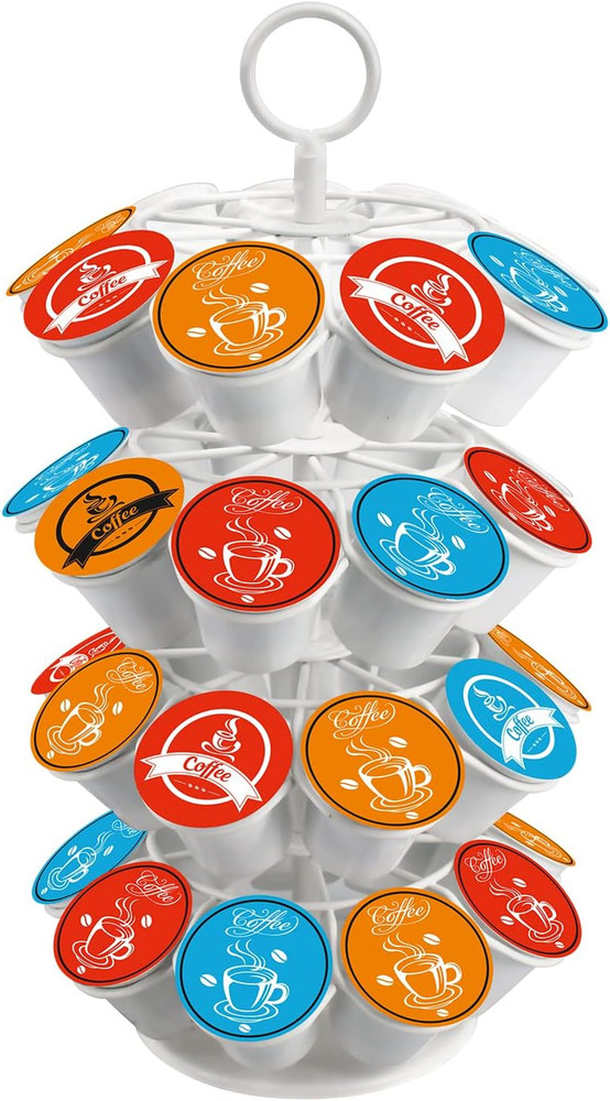 Coffee Pod Carousel Holder,Compatible with K-Cups Organizer Compatible with 36 C