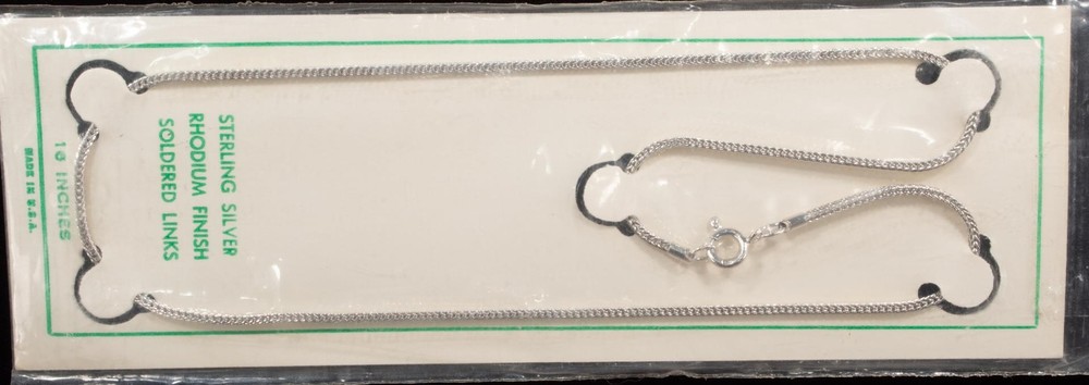 Sterling Silver Foxtail Chain 16” NEW