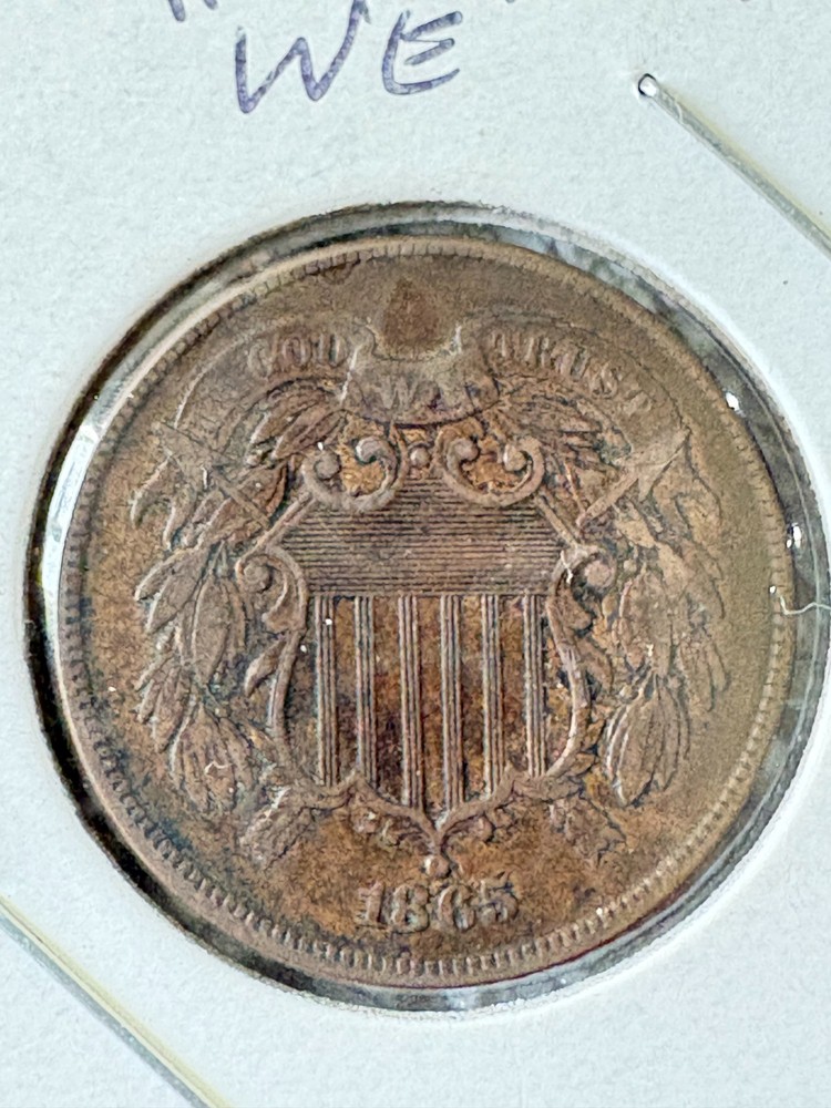 1865 2-CENT "we" VERY FINE