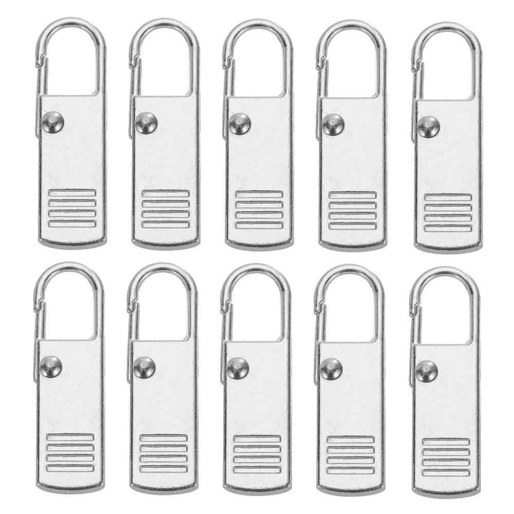 Zipper Pull Replacement, 20 Pcs Zipper Handle Mend Fixer Repair, Silver Tone
