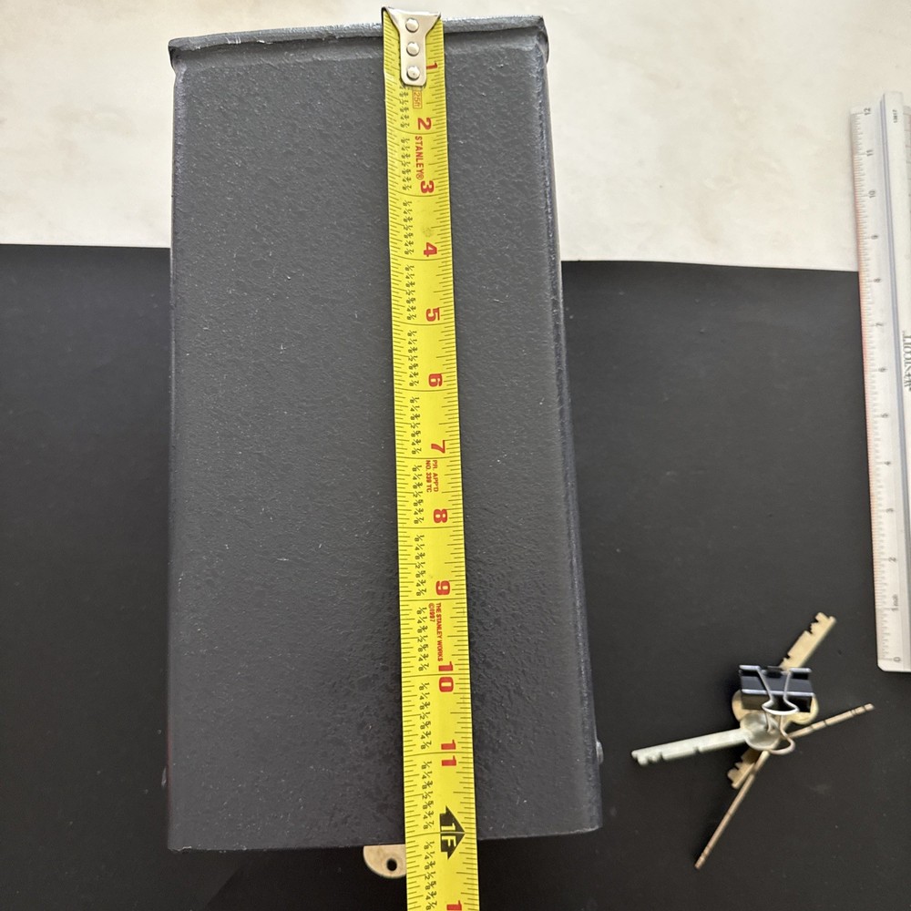 AMSEC Drop Box Under counter Safe, 12” x 6" x 6" Heavy Solid Steel Dual Control