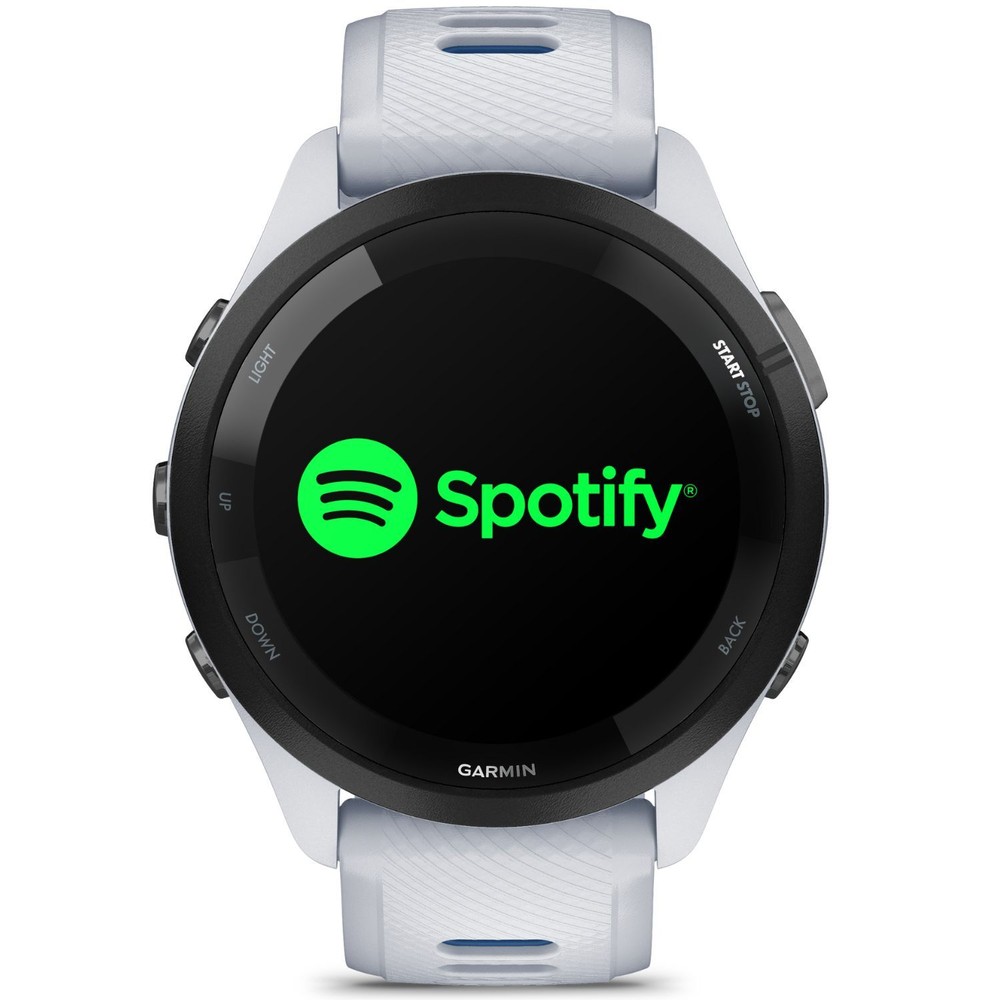 Garmin Forerunner 265 GPS Smartwatch, Whitestone/Tidal Blue