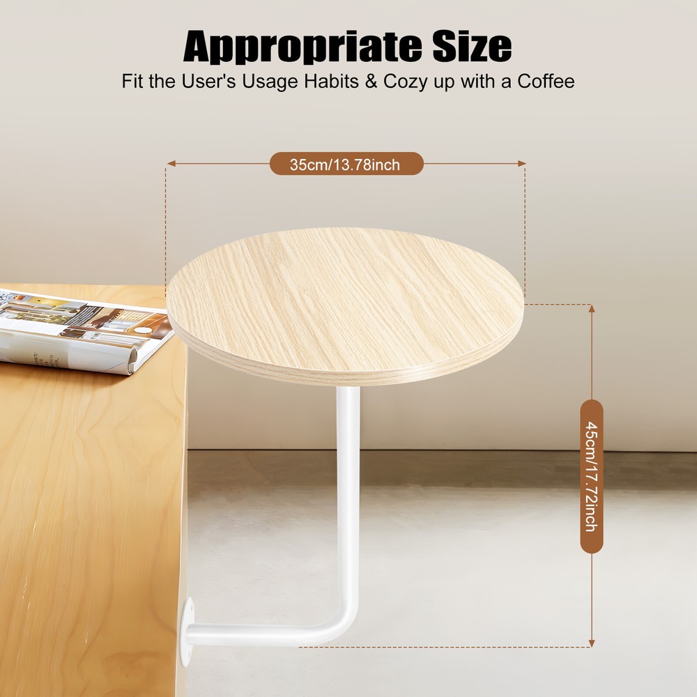 Wall-Mounted Round Table for Coffee Shops and Milk Tea Stores