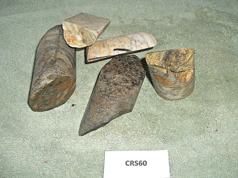 Split Core Samples From Alaska Gold Mine 5 Pieces Drill Core Samples CRS60