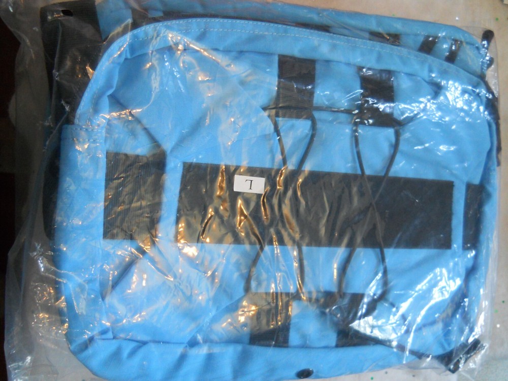 LOVELONGLONG Large Dog Backpack Adjustable Tactical Saddle Bag Sky Blue