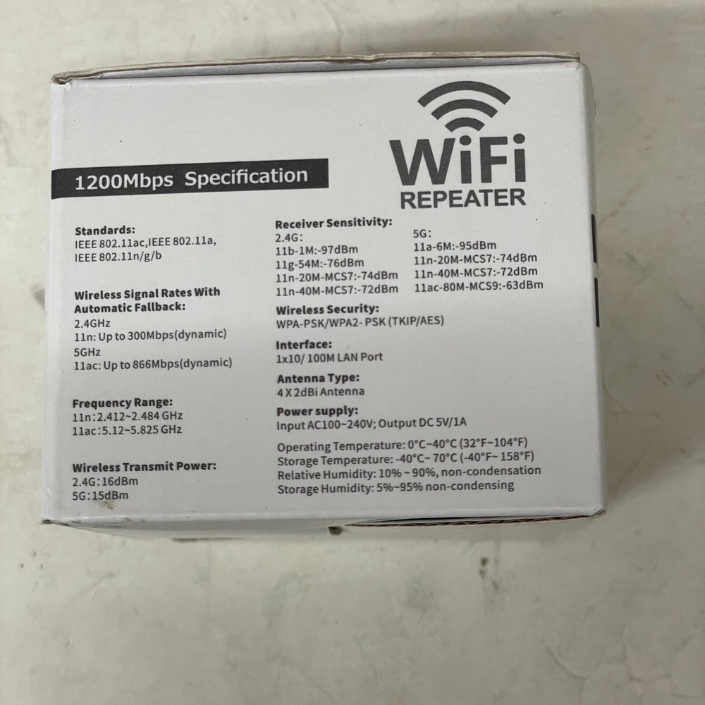 2023 Wifi Repeater Range Extender 300 Mbps- open box item