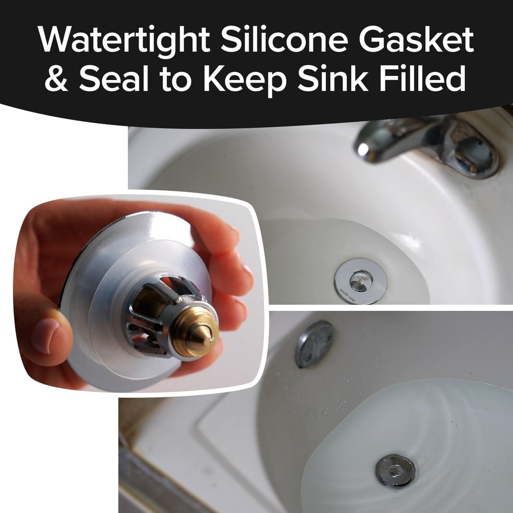 2 in 1 Drain Magic Universal Sink Stopper, Instantly Replace Broken Stoppers USA