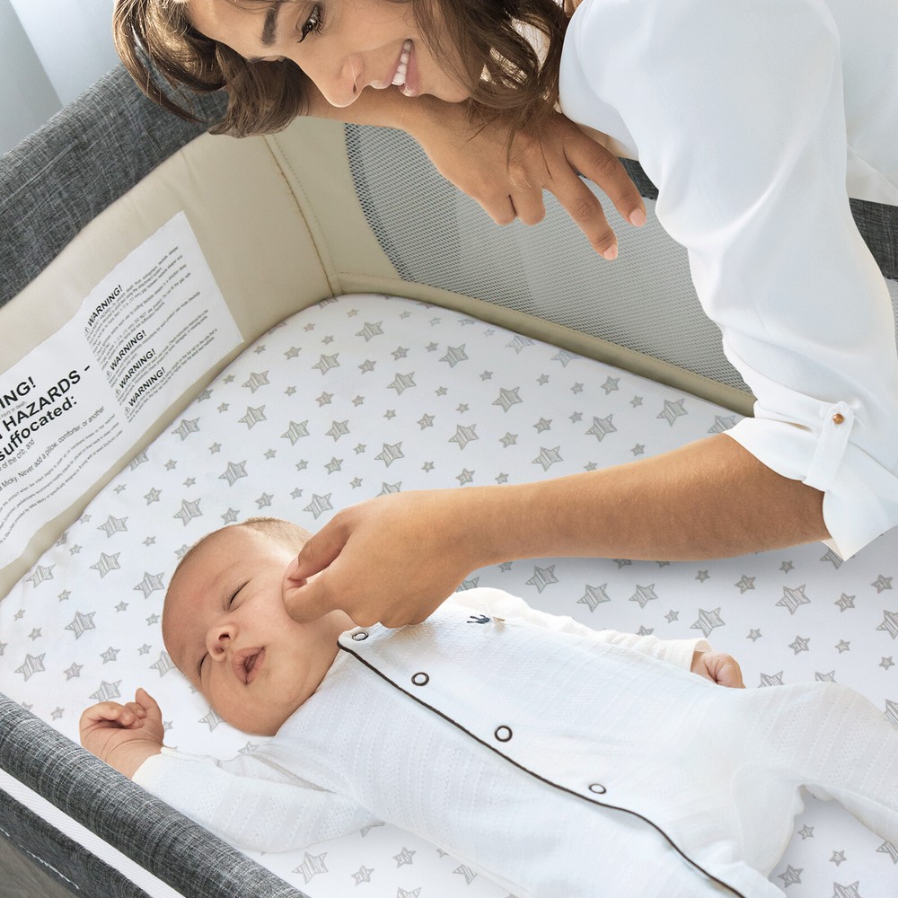 Waterproof Standard Rectangle Bassinet Sheets 100% Organic Cotton 35"x21" 2 Pack