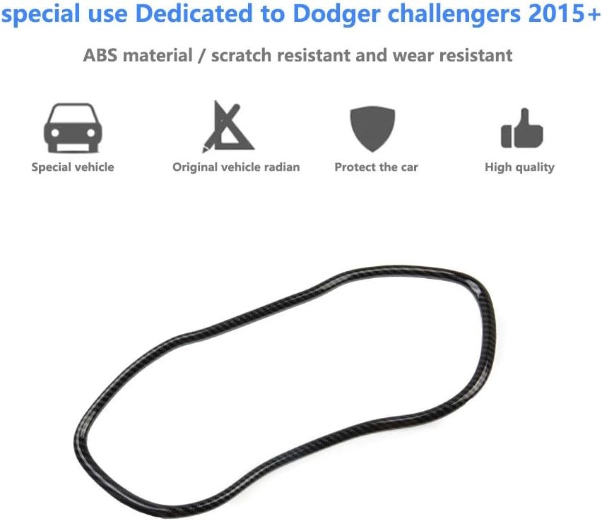 2015-2023 for Dodge Challenger Carbon Fiber Dash Trim Panel – Compatible Replace